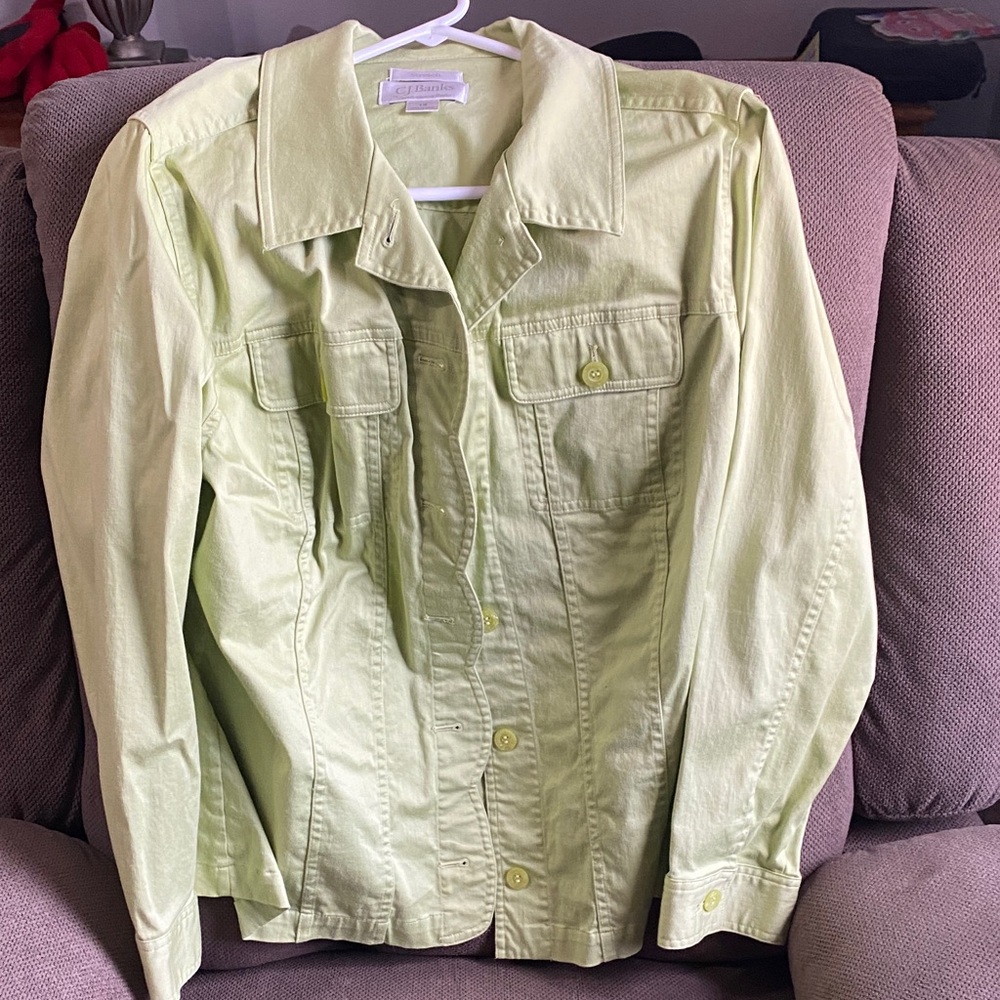 CJ Banks Lime Green Stretch Jacket